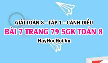 Giải bài 7 trang 79 Toán 8 Tập 1 SGK Cánh Diều